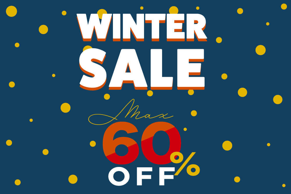 WINTER SALE<br>MAX 60% OFF